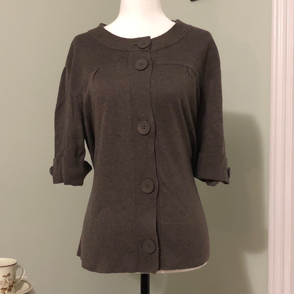 🖤 XL 🖤 Cardigan Large Button Half Sleeve Academia